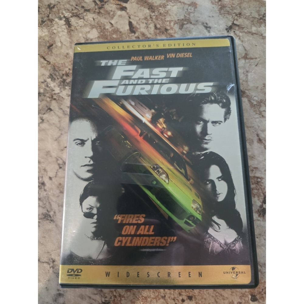 The Fast and the Furious Widescreen Collector's Edition DVD 2001 Vin Paul Cars